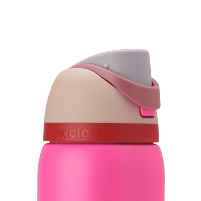 Owala FreeSip 32oz Stainless Steel Insulated Water Bottle – Can You See Me? (Tan/Pink)