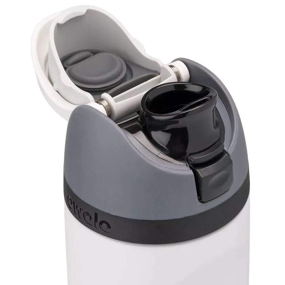 Owala FreeSip 24 Stainless Steel Insulated Water Bottle – Sleek (Black/Steel)